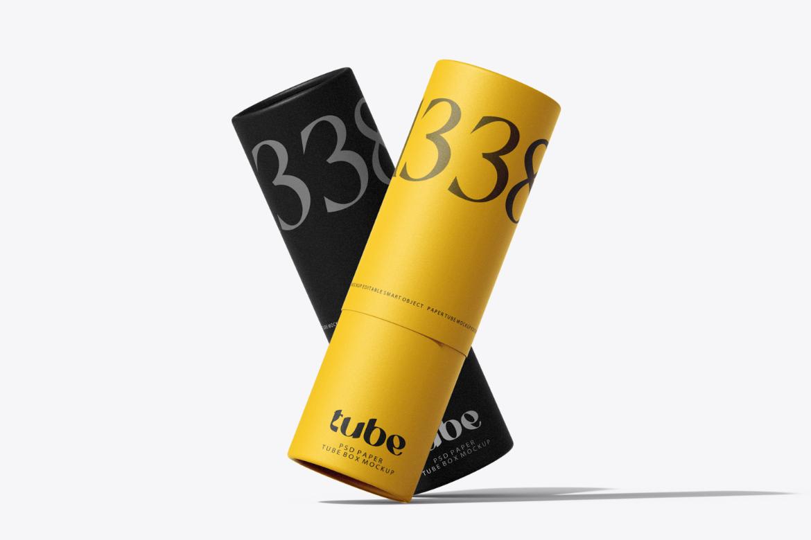 Cylinder Paper Tube Packaging Mockup