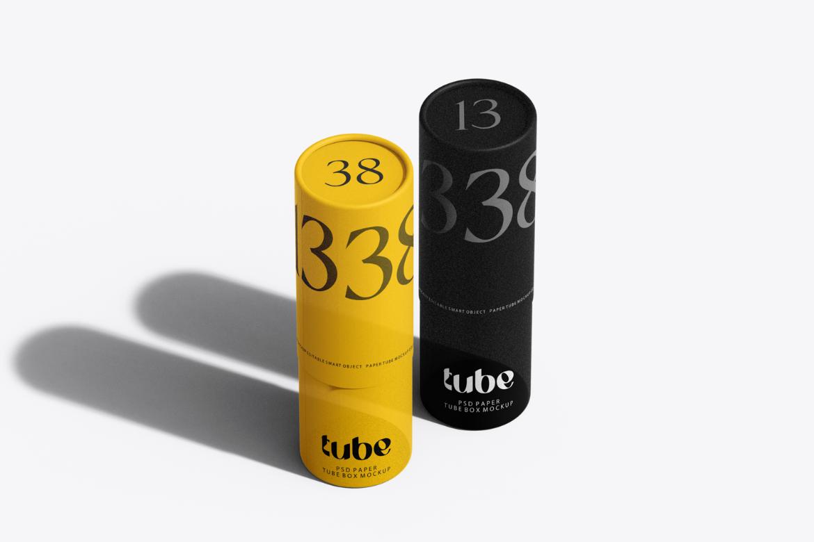 Cylinder Paper Tube Packaging Mockup