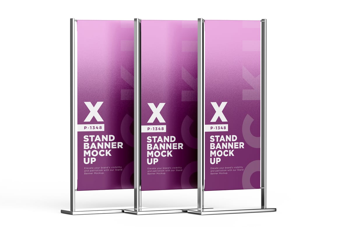 Advertising Stand Up Banner PSD Mockup