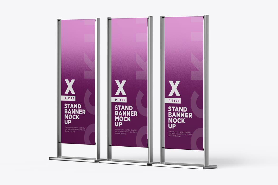 Advertising Stand Up Banner PSD Mockup