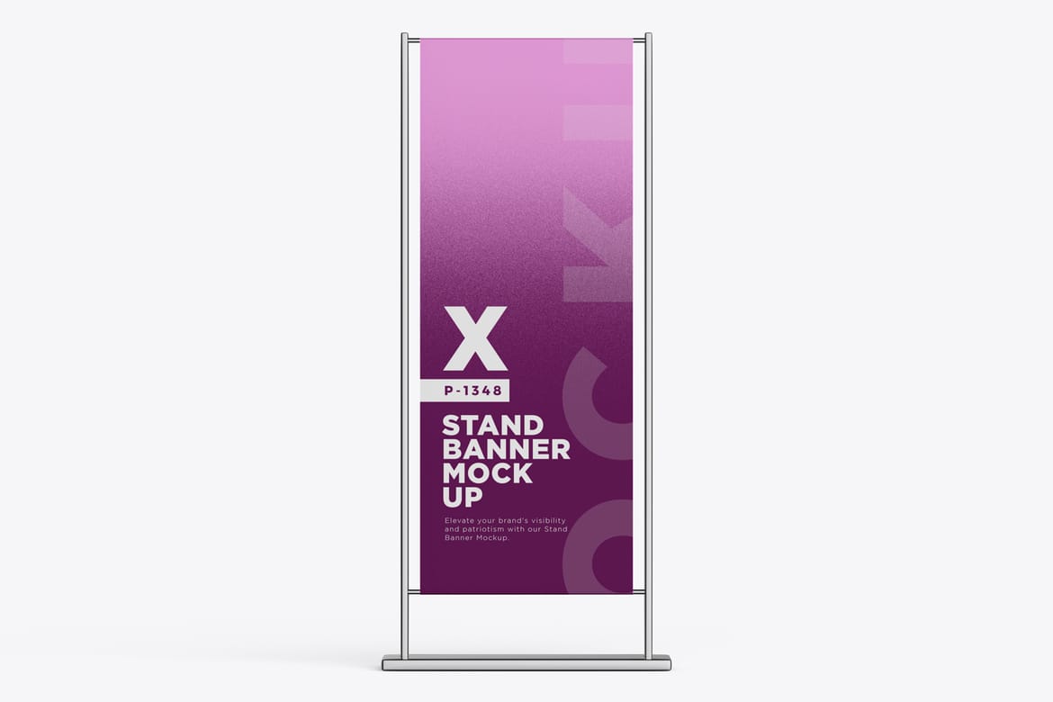Advertising Stand Up Banner PSD Mockup