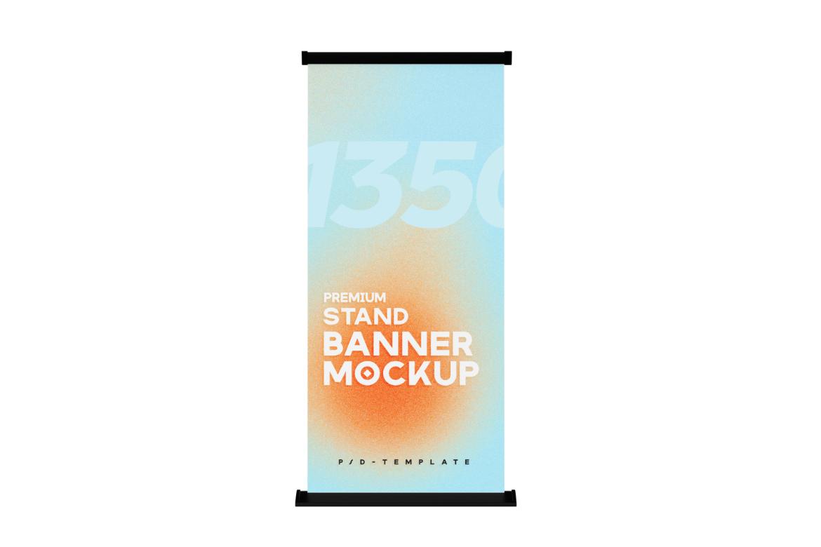 Exhibition Stand Roll-Up Banner Mockup