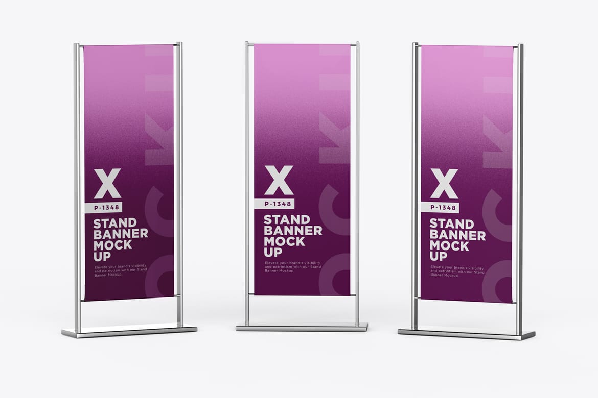 Advertising Stand Up Banner PSD Mockup