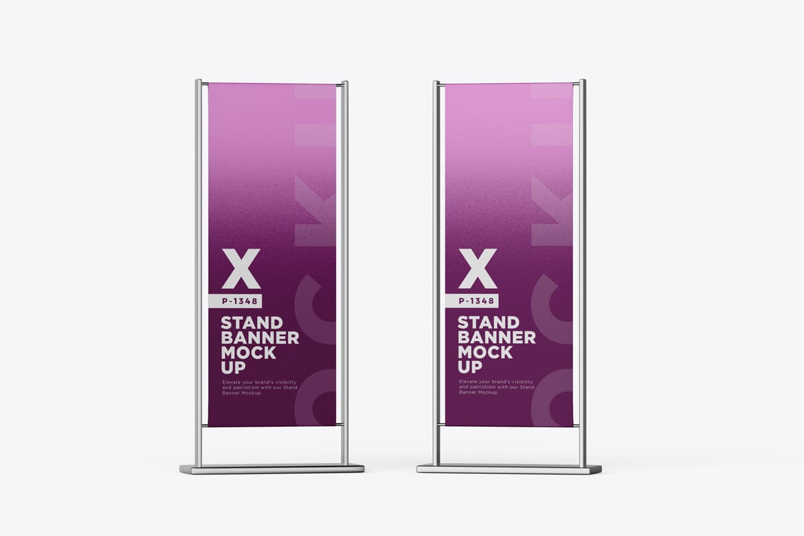 Advertising Stand Up Banner PSD Mockup