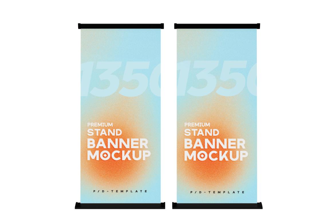 Exhibition Stand Roll-Up Banner Mockup