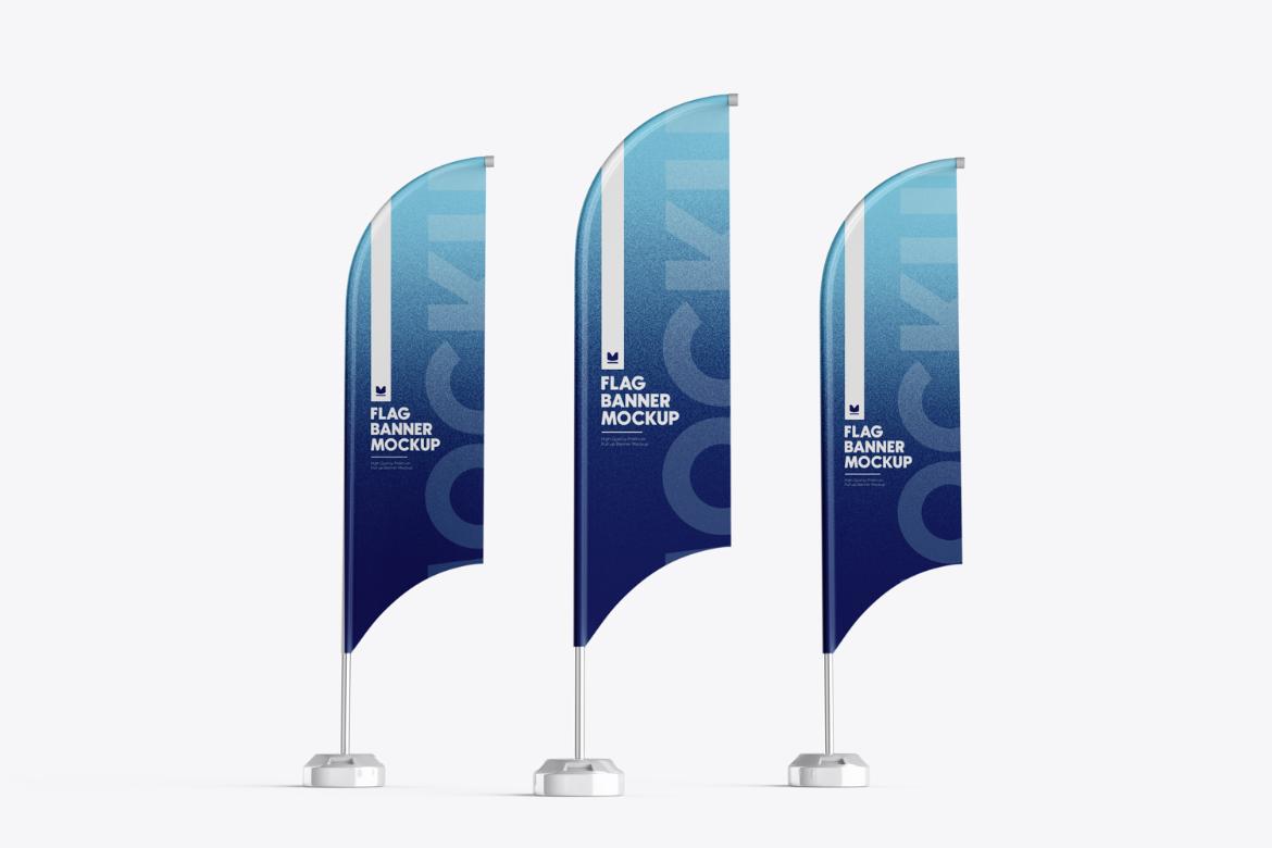 Corporate Advertisement Flag Mockup