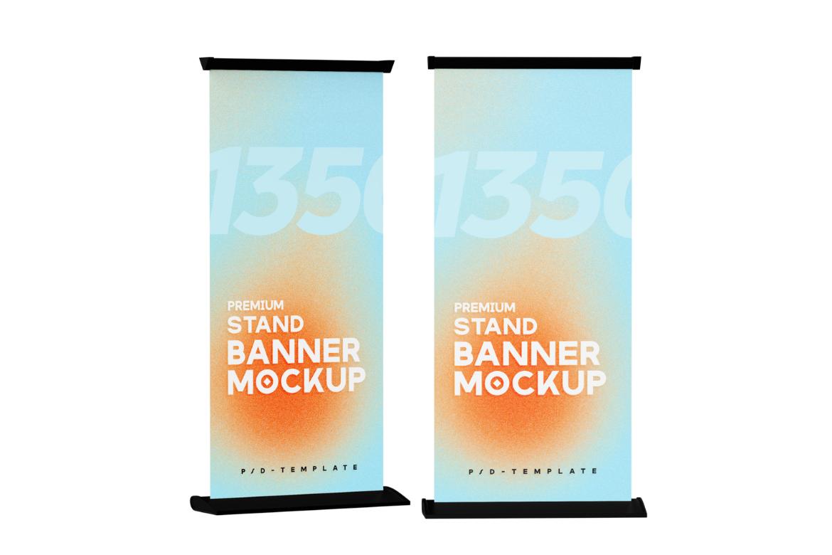 Exhibition Stand Roll-Up Banner Mockup