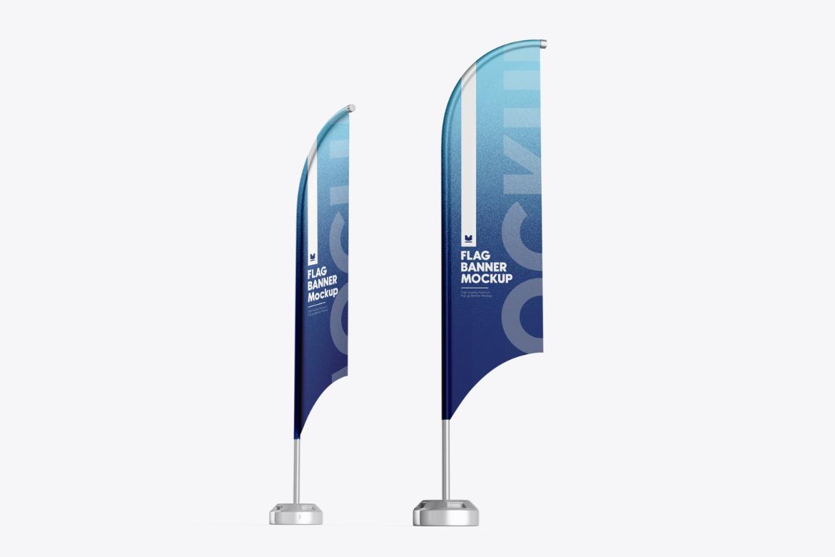 Corporate Advertisement Flag Mockup
