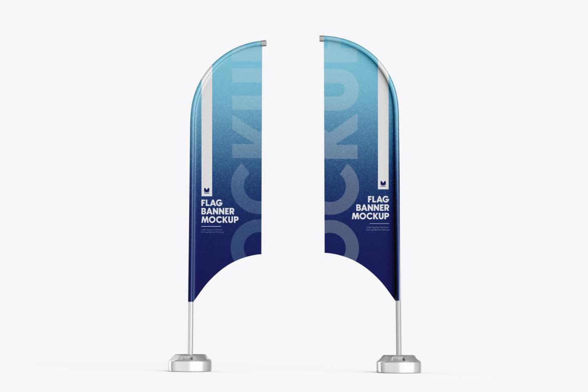 Corporate Advertisement Flag Mockup