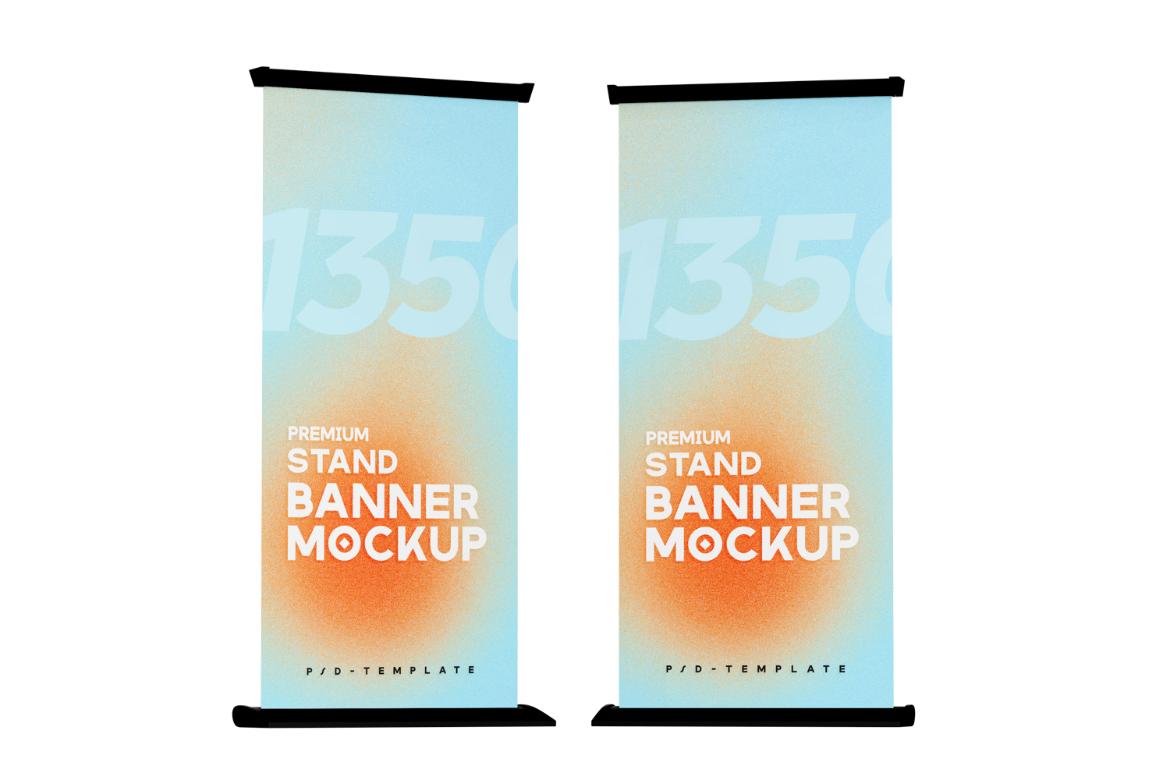 Exhibition Stand Roll-Up Banner Mockup