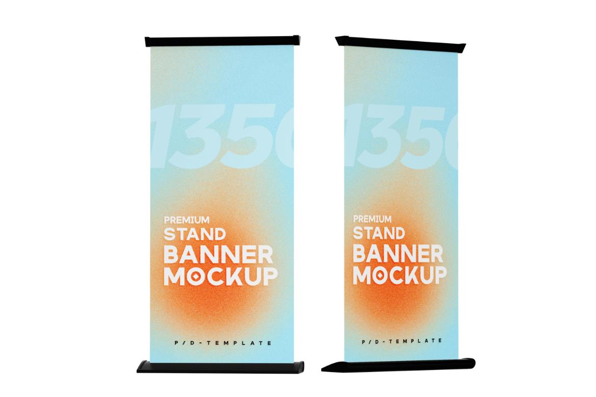 Exhibition Stand Roll-Up Banner Mockup