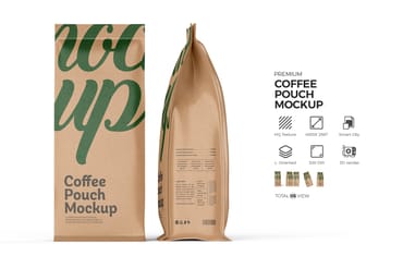 Coffee Pouch Mockup 