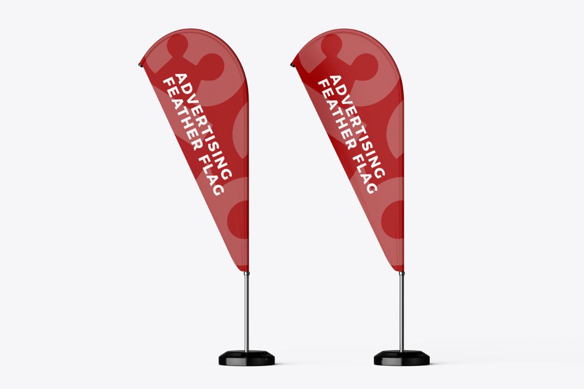 Advertising Feather Flag Mockup