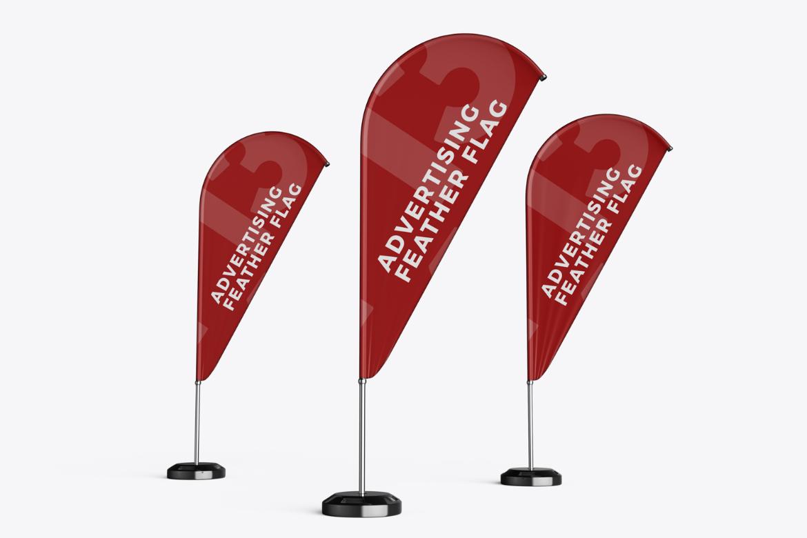 Advertising Feather Flag Mockup