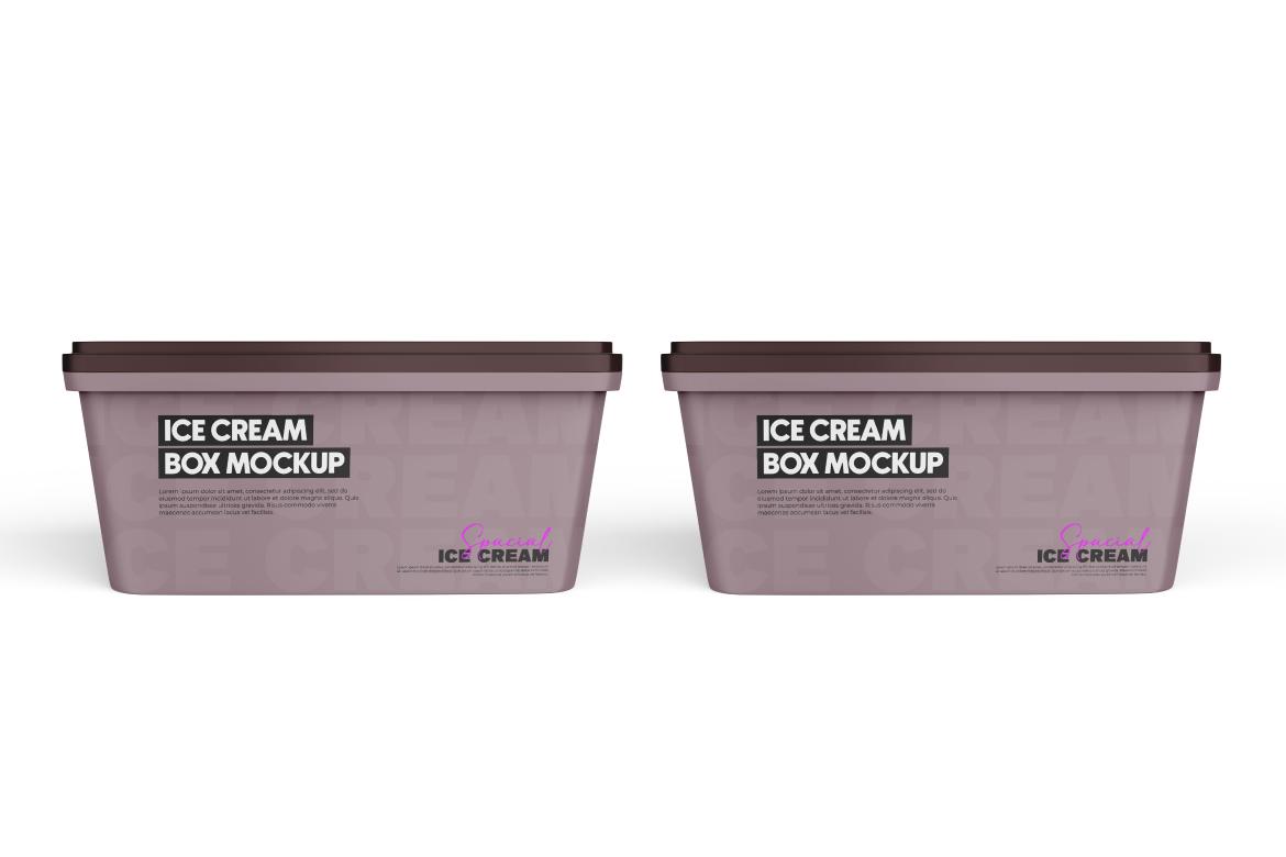 Ice Cream Container Box Mockup