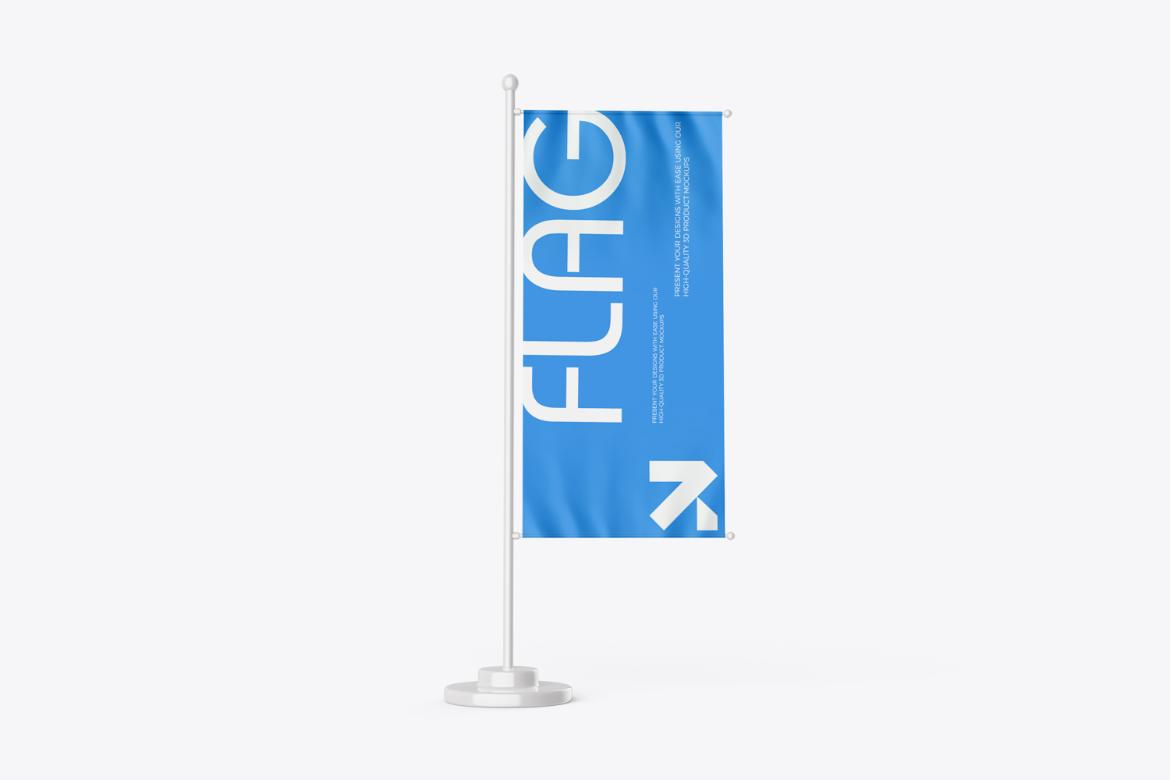 Vertical Flag Mockup