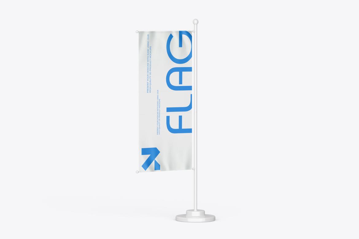 Vertical Flag Mockup