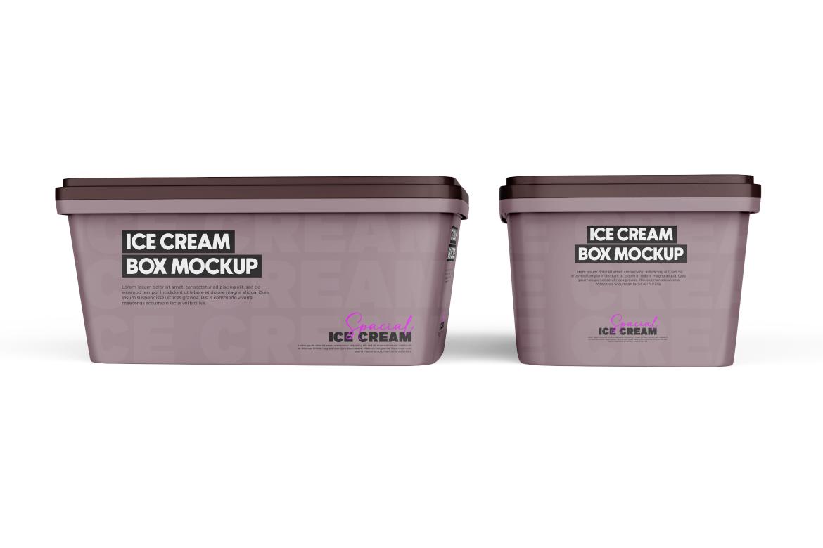 Ice Cream Container Box Mockup