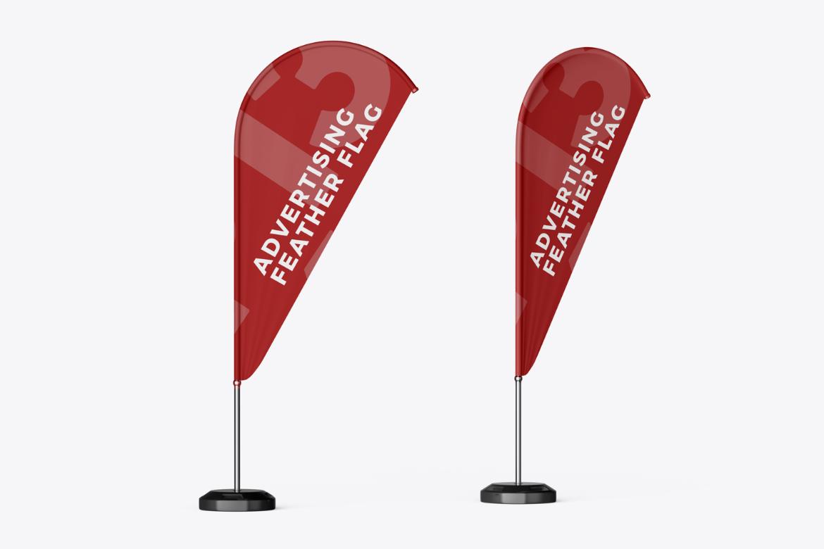 Advertising Feather Flag Mockup