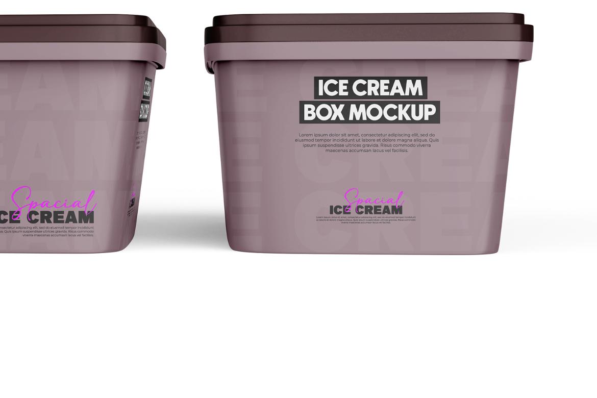 Ice Cream Container Box Mockup
