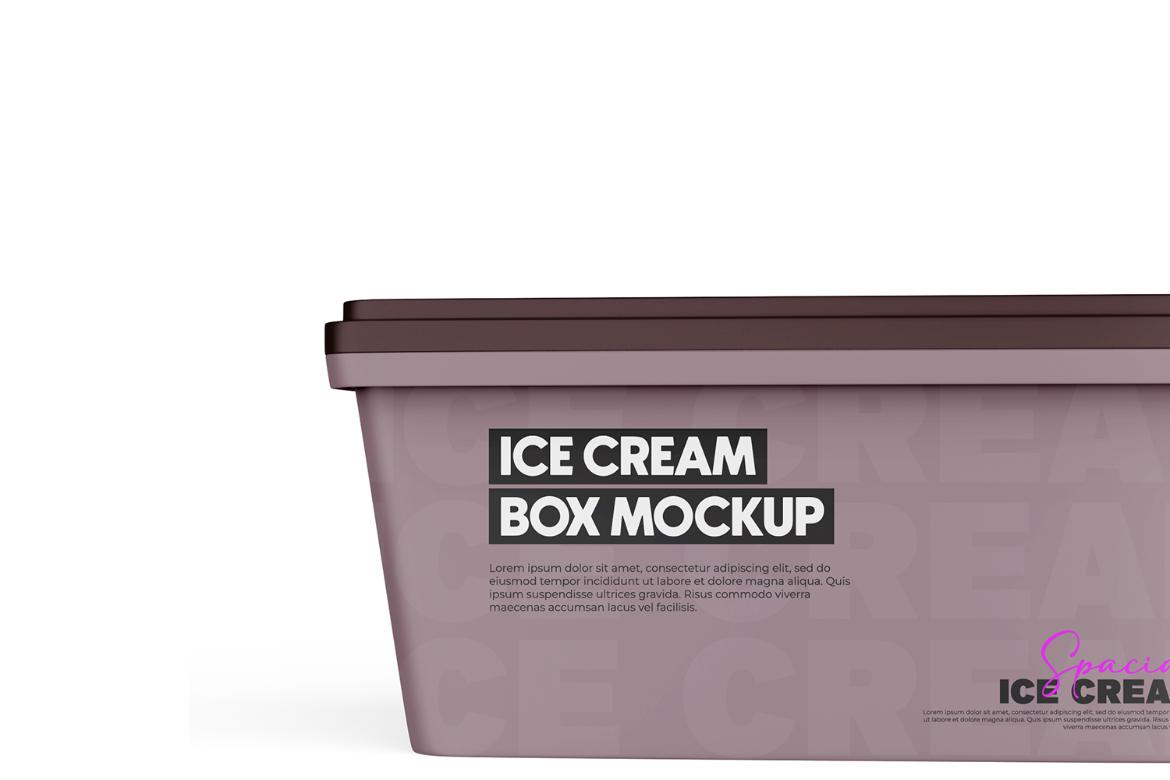 Ice Cream Container Box Mockup