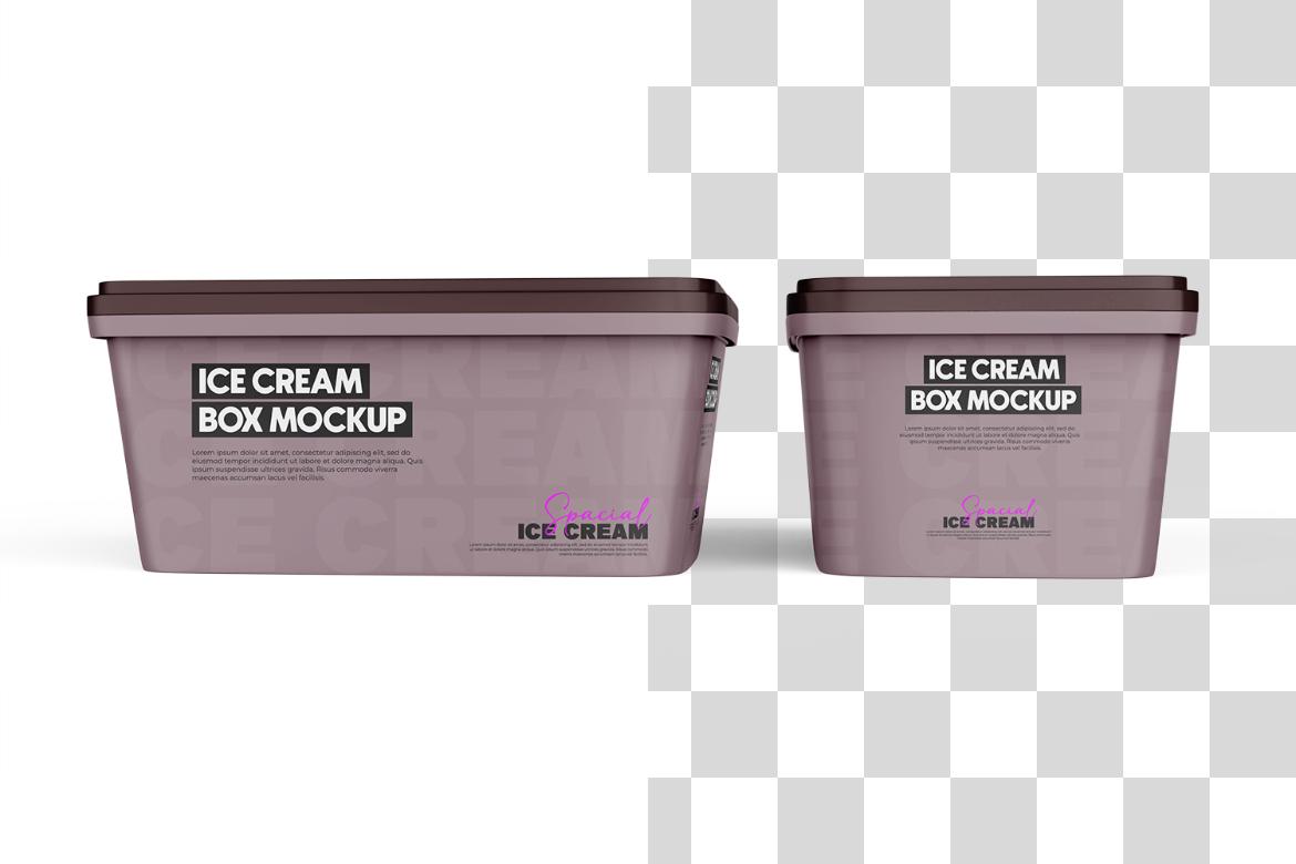Ice Cream Container Box Mockup