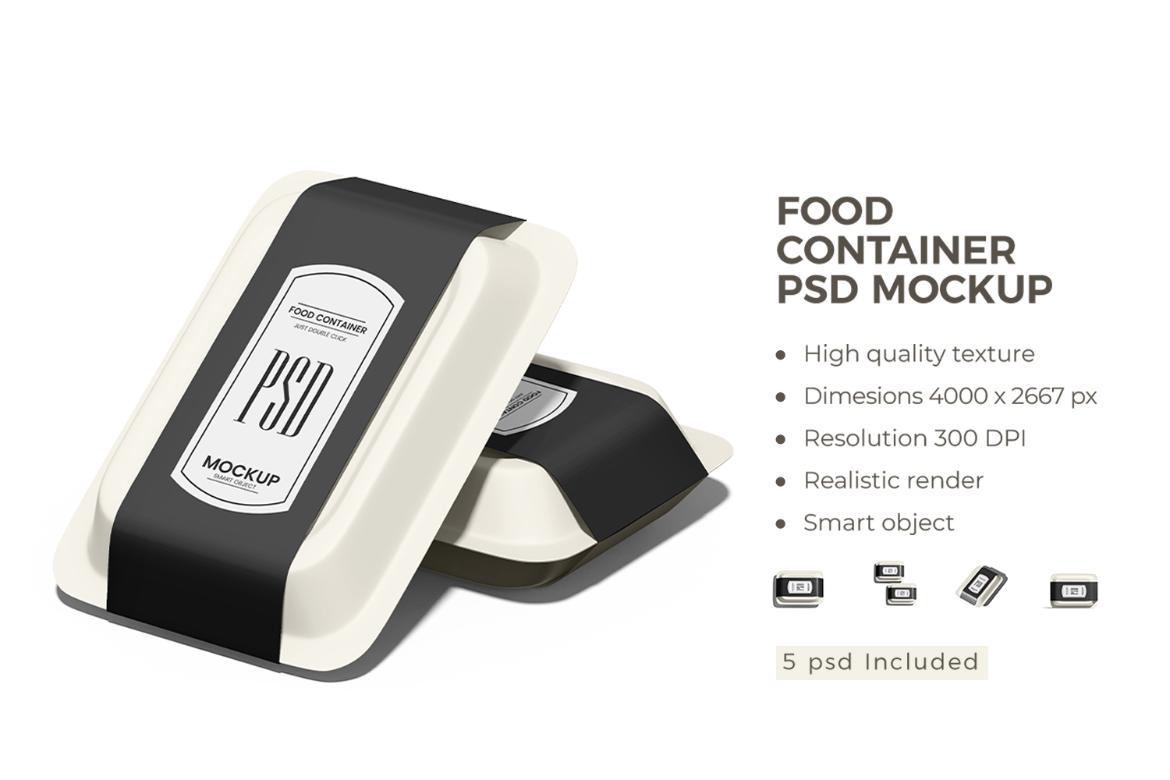 Food Tray Container Mockup