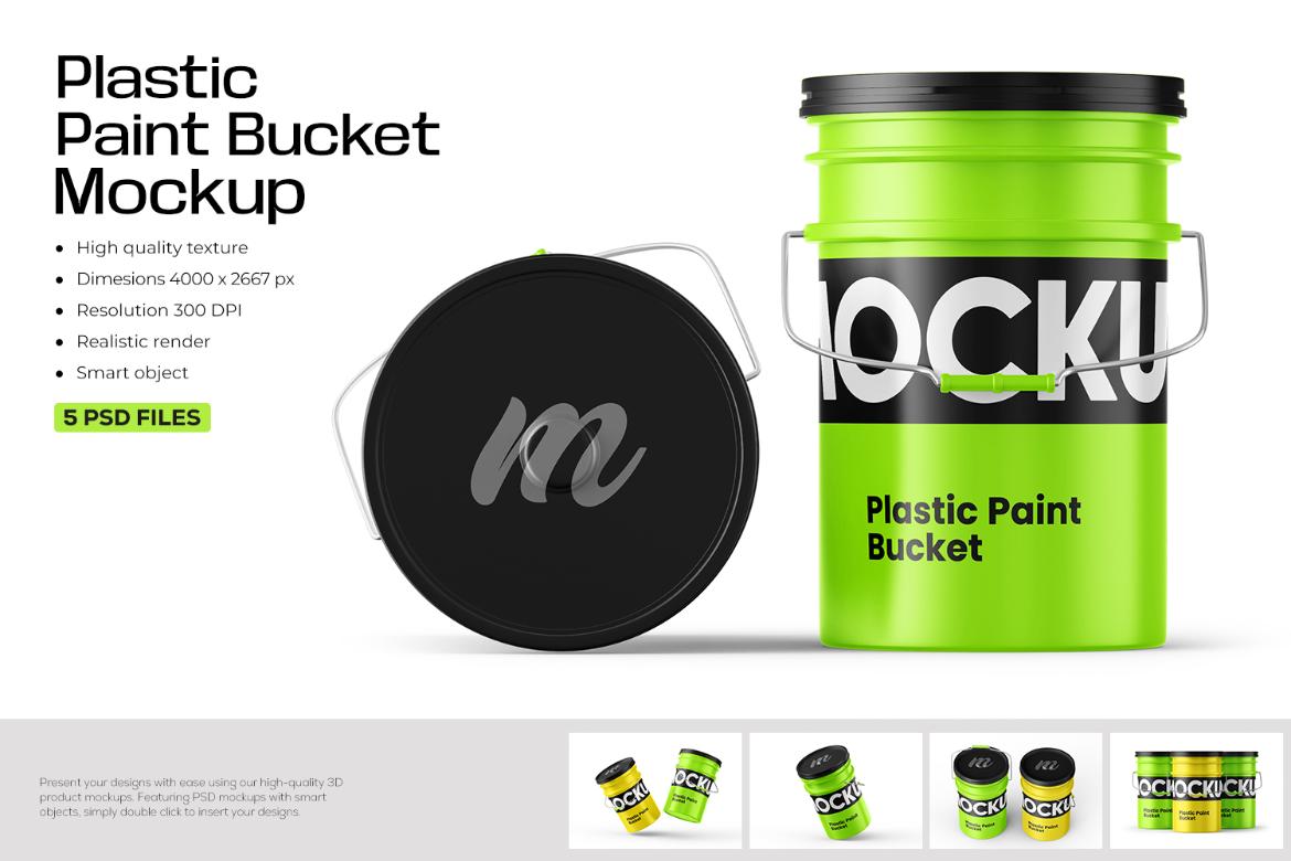 Paint Bucket PSD Mockup