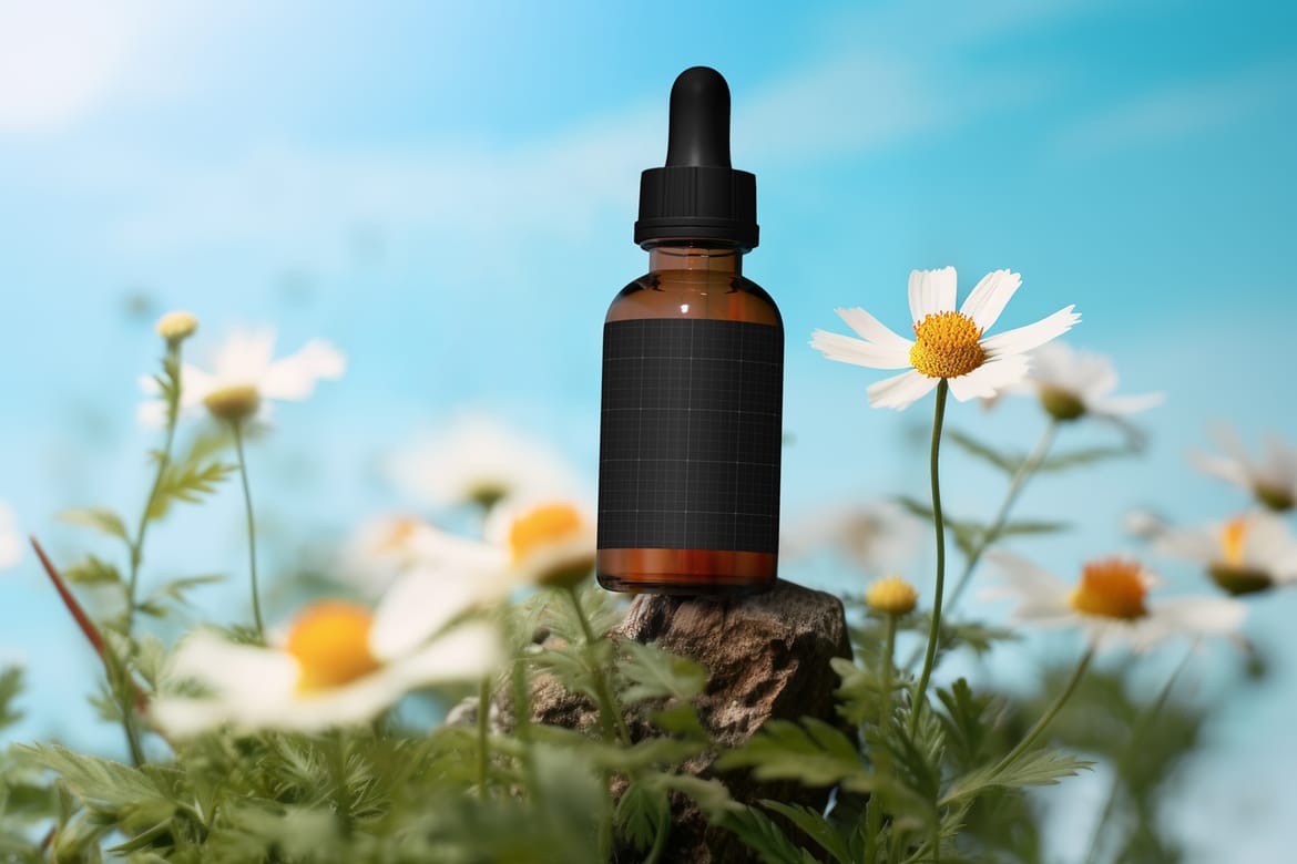 Face Serum Bottle Mockup