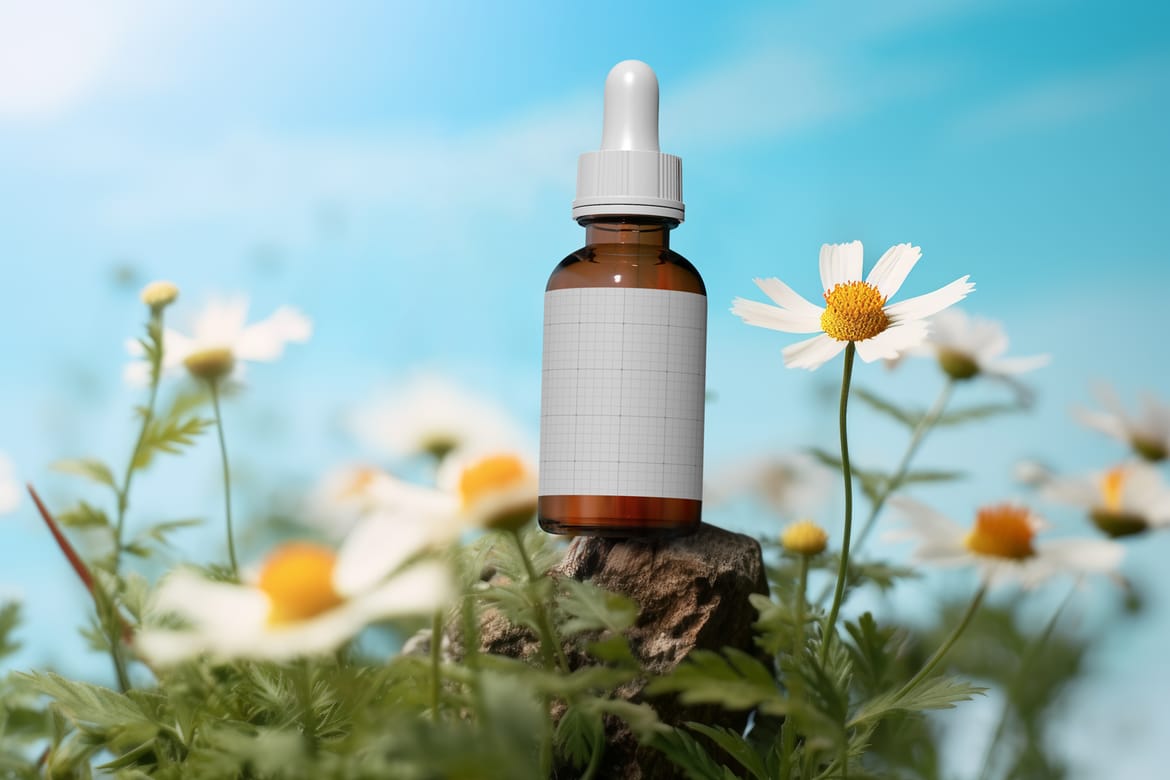 Face Serum Bottle Mockup