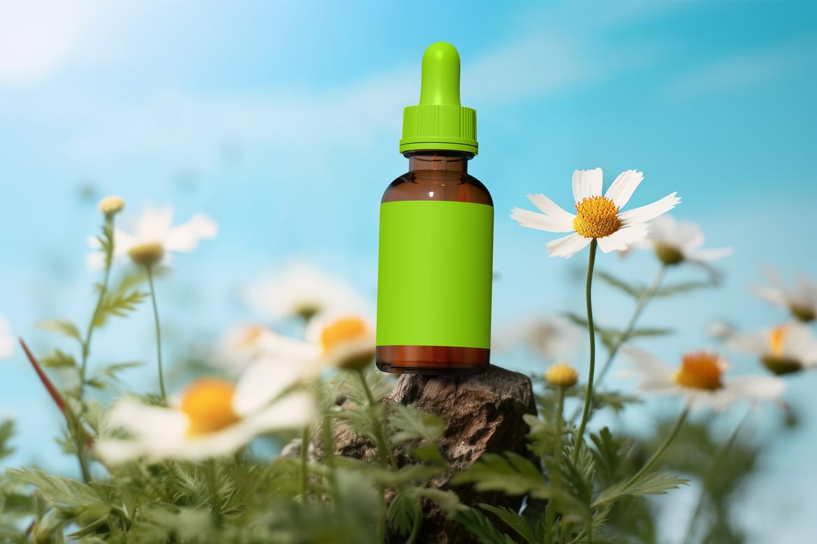 Face Serum Bottle Mockup