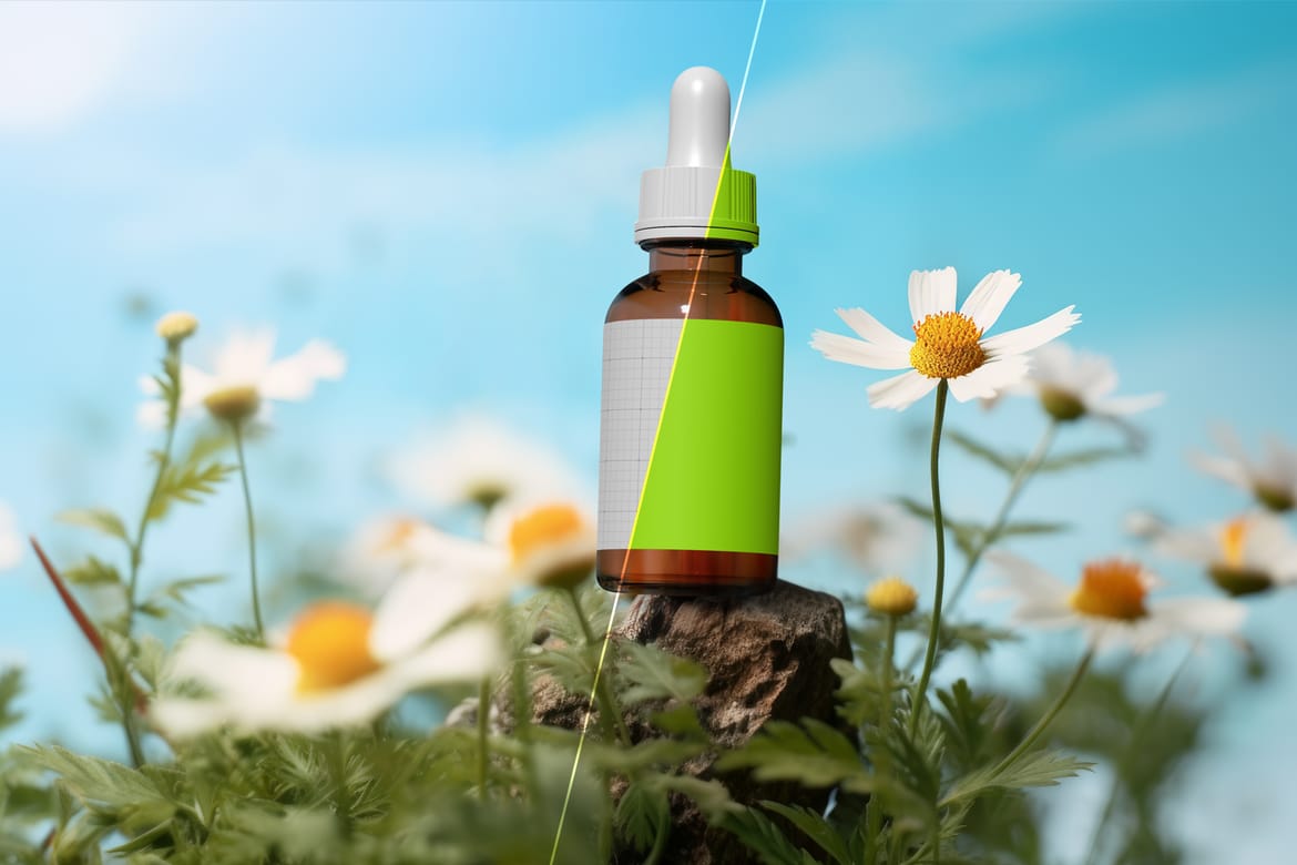 Face Serum Bottle Mockup