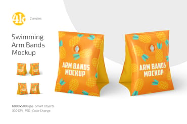 Swimming Arm Bands Mockup Set