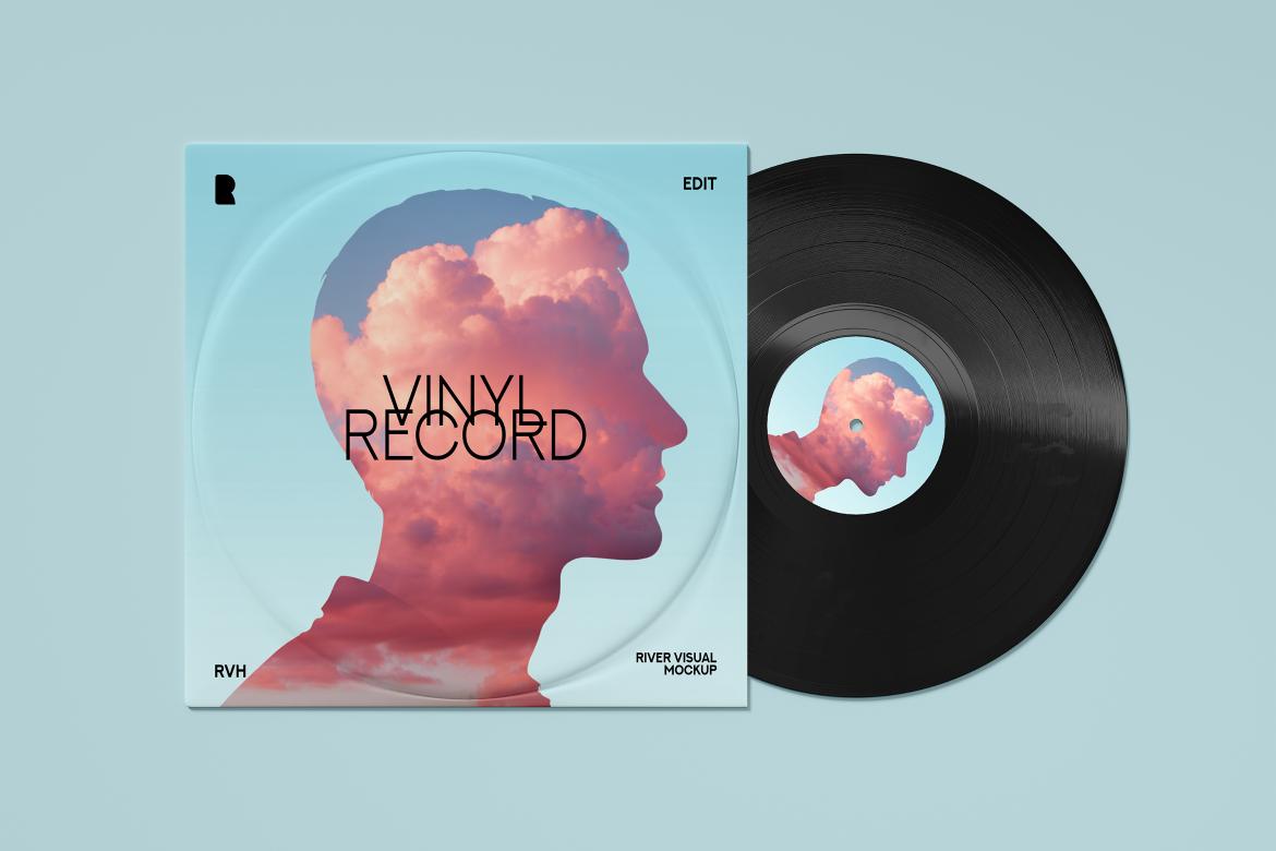 Vinyl Record Free Mockup
