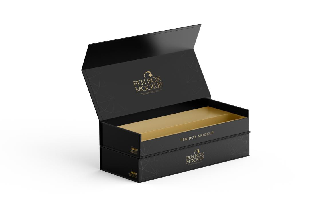 Rectangle Magnetic Gift Box Mockup