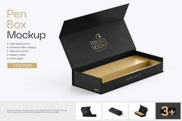 Rectangle Magnetic Gift Box Mockup