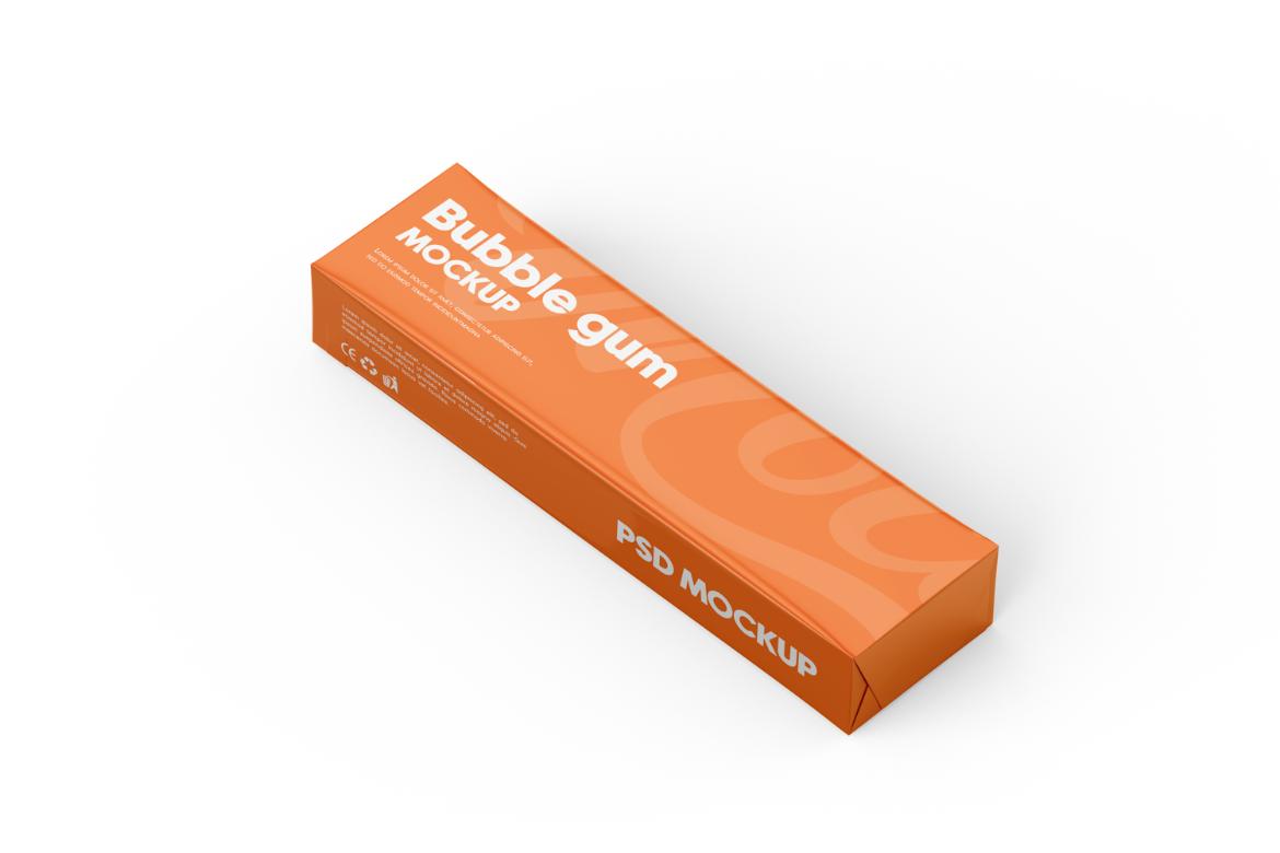 Bubble Gum Stick Packaging Mockup