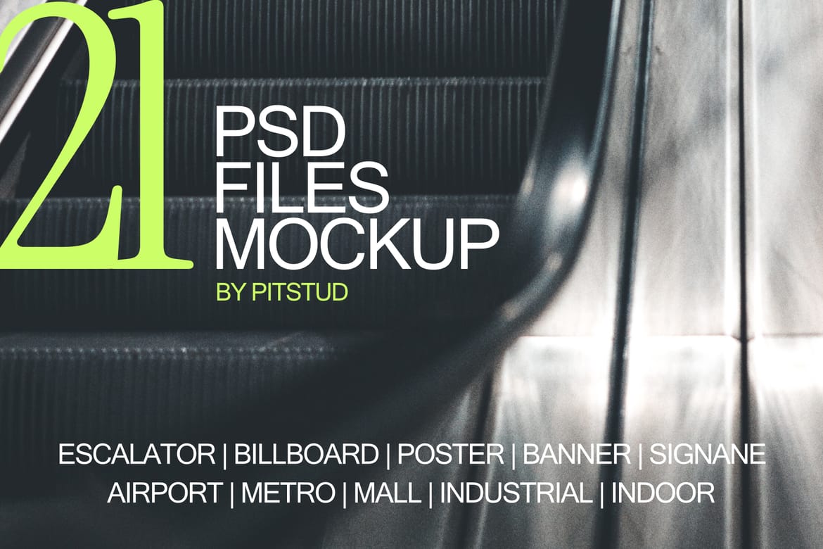 Escalator Advertising Mockup