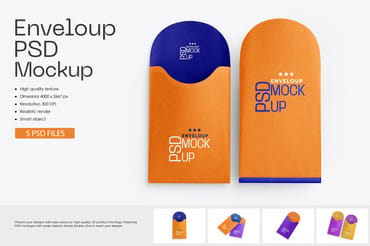 Customizable DL Envelope Psd Mockup