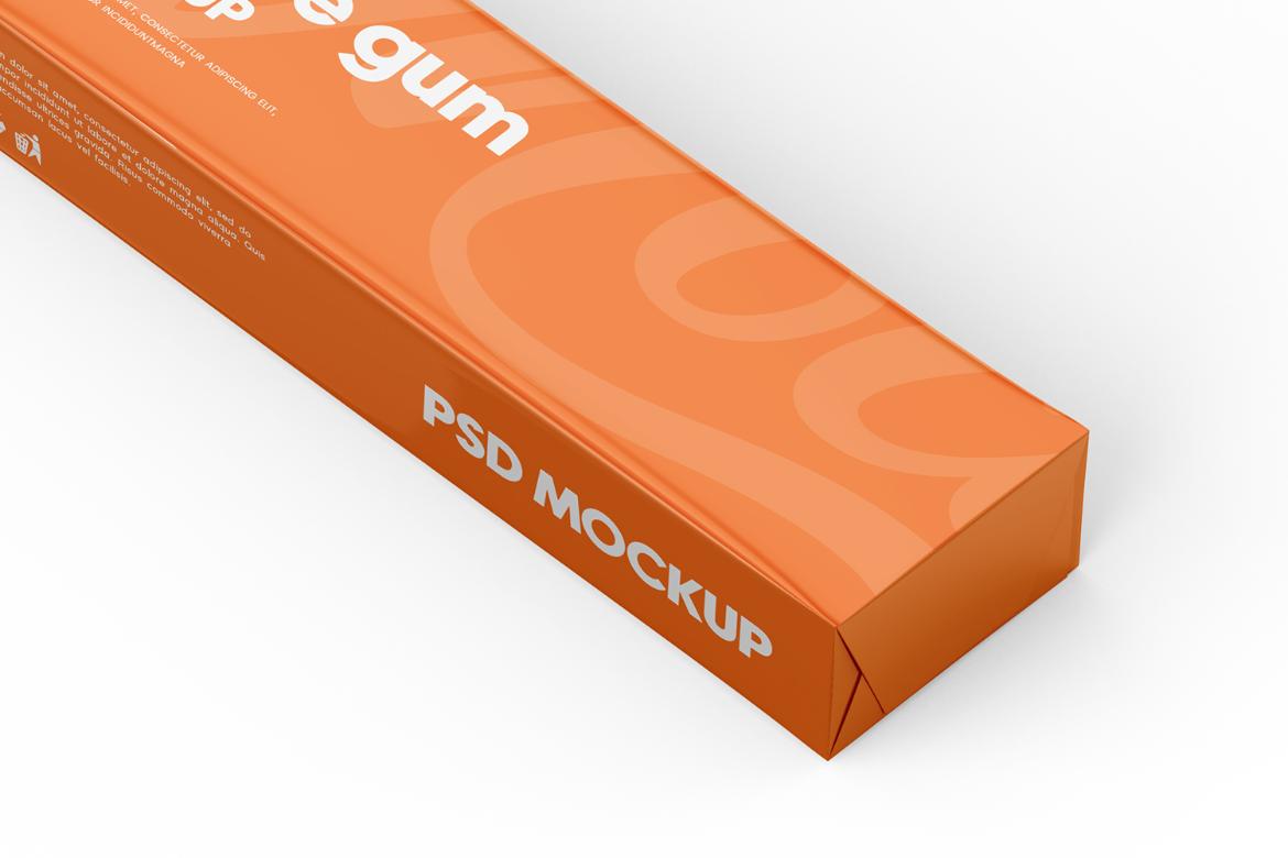 Bubble Gum Stick Packaging Mockup