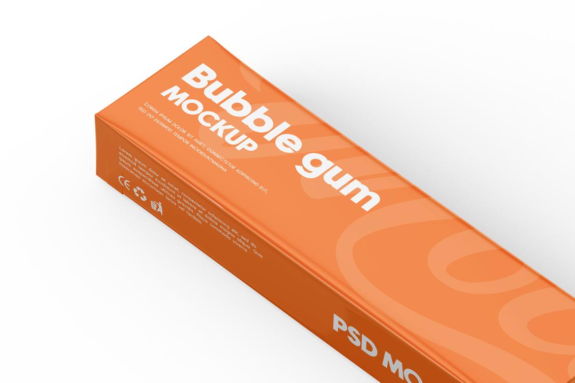 Bubble Gum Stick Packaging Mockup
