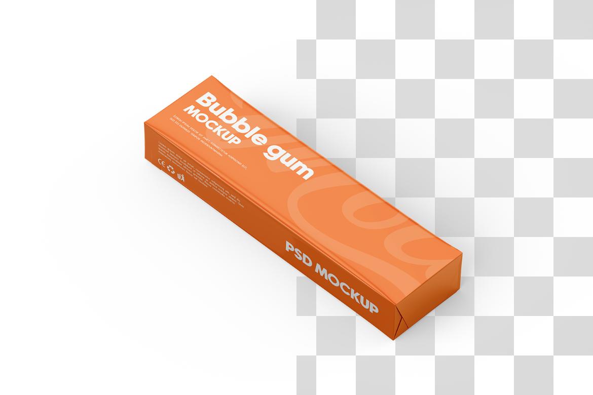 Bubble Gum Stick Packaging Mockup