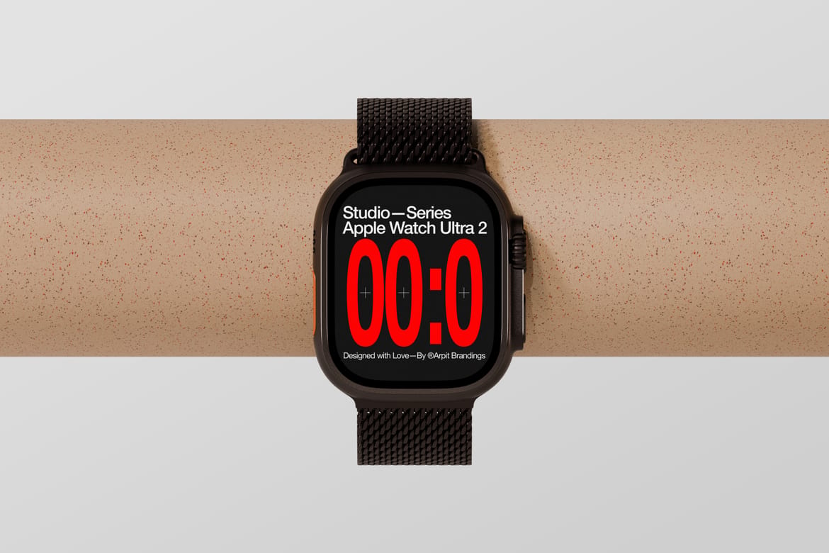 Apple Watch Ultra 2 Mockup (a)