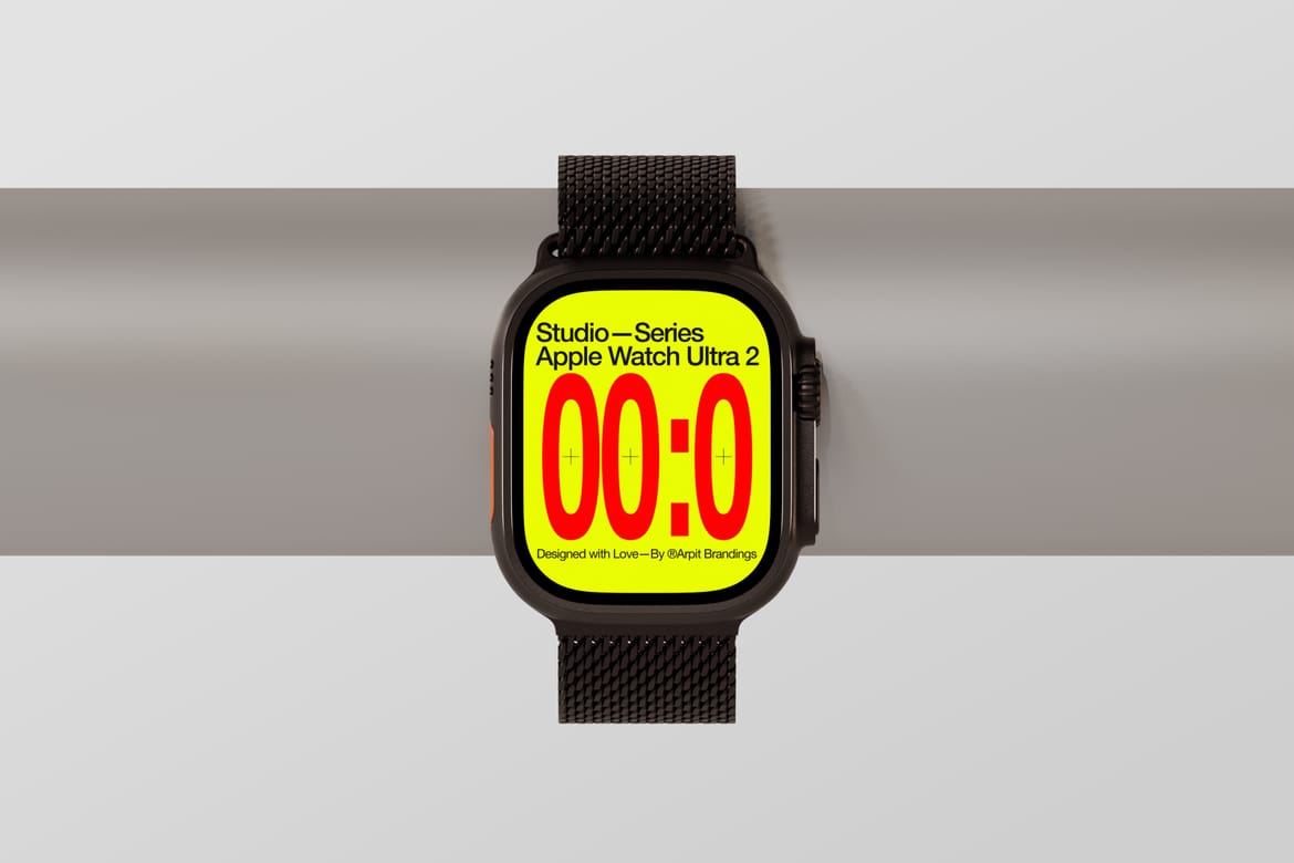 Apple Watch Ultra 2 Mockup (a)