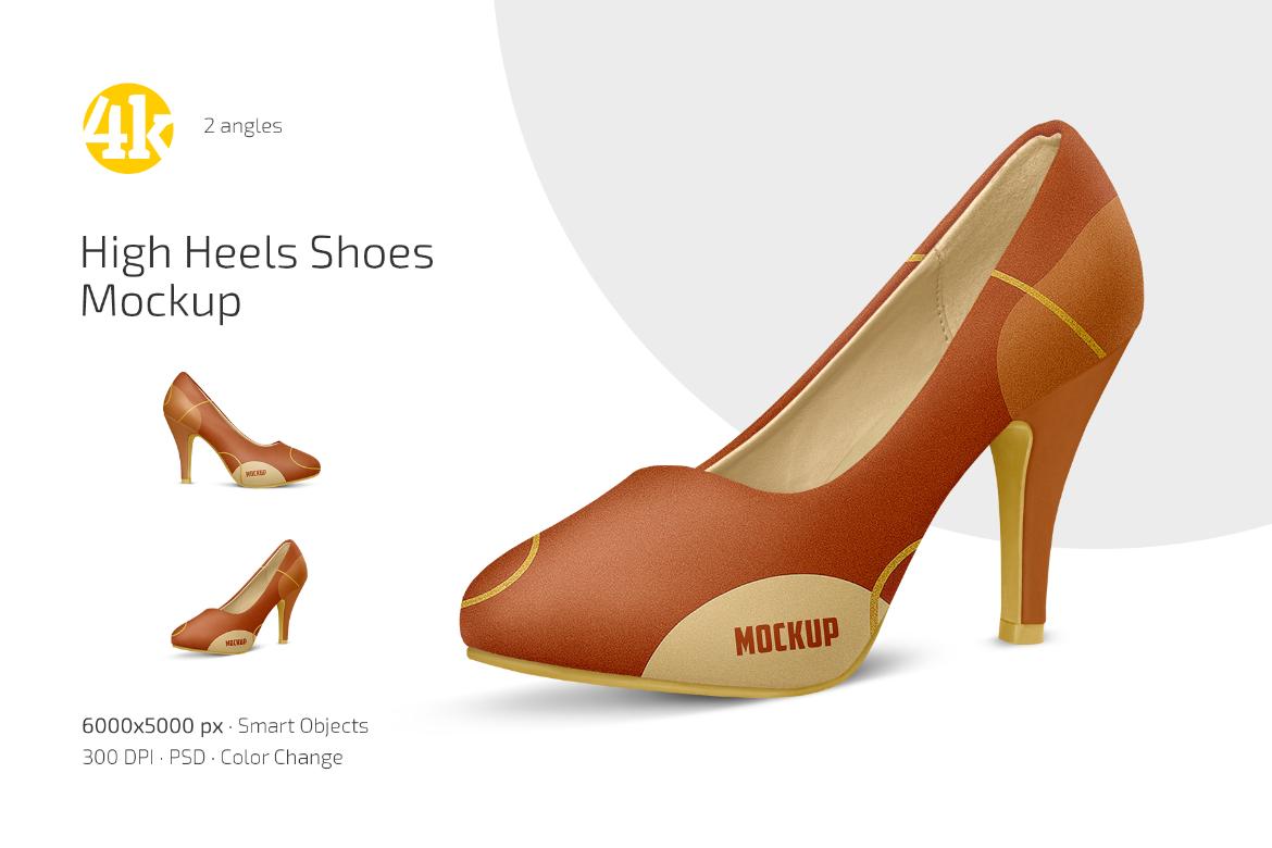 High Heels Shoes Mockup Set