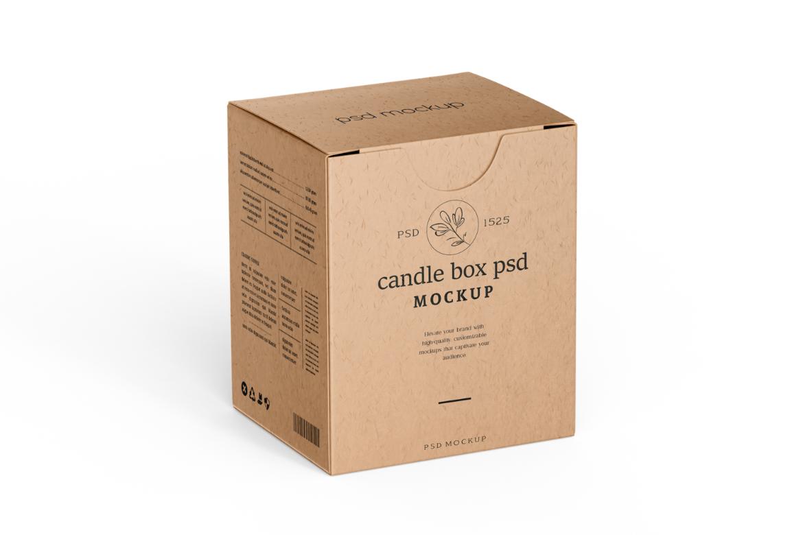 Candle Box Packaging Mockup