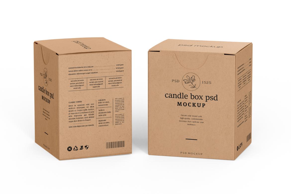 Candle Box Packaging Mockup