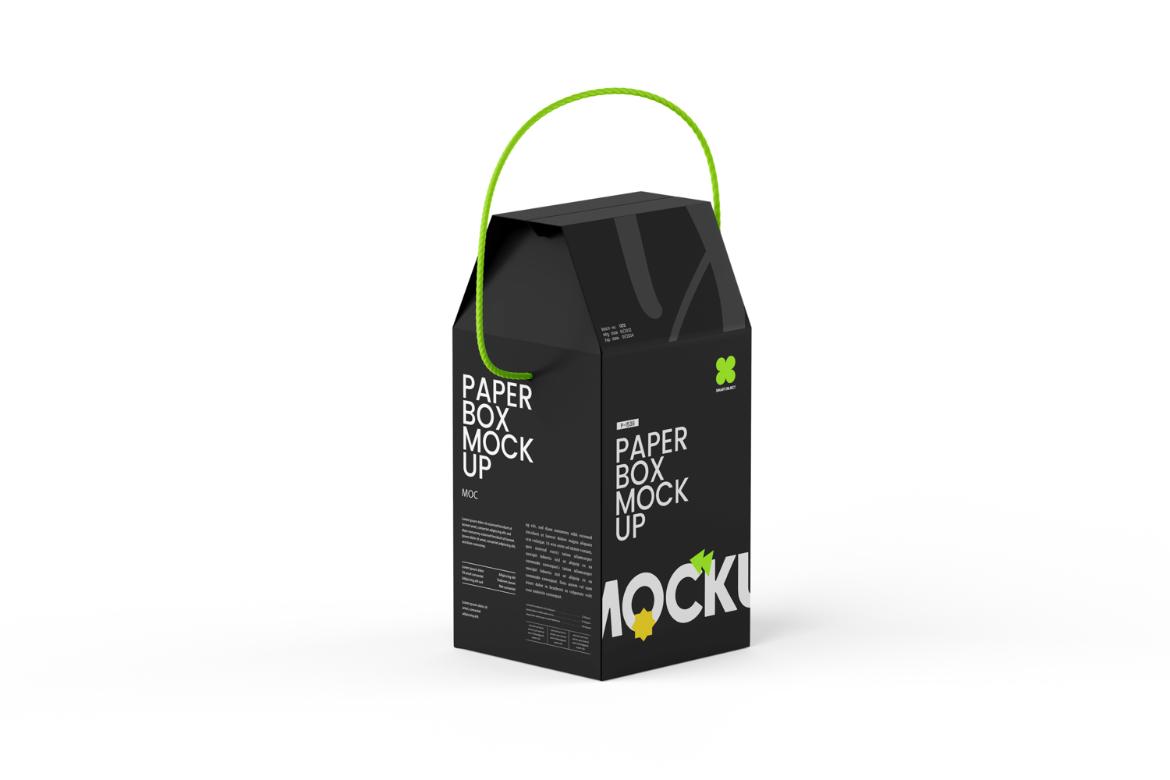 Box With Handle Mockup