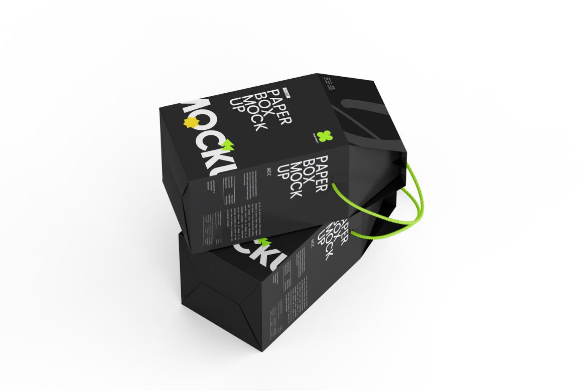 Box With Handle Mockup