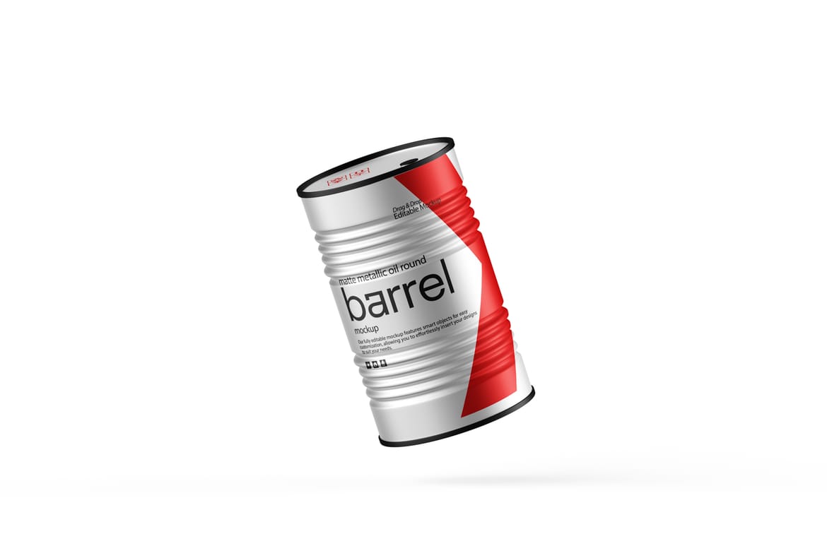 Metal Oil Drum Mockup